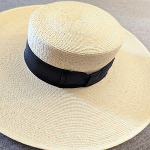 Stetson Wide Brim Straw Boater Hat NWOT